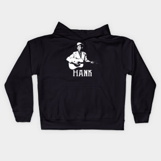 Hank Art Williams White Stencil Kids Hoodie